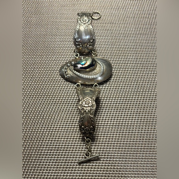 Handmade Silver spoon with abalone shell and sailor closure - Picture 4 of 7